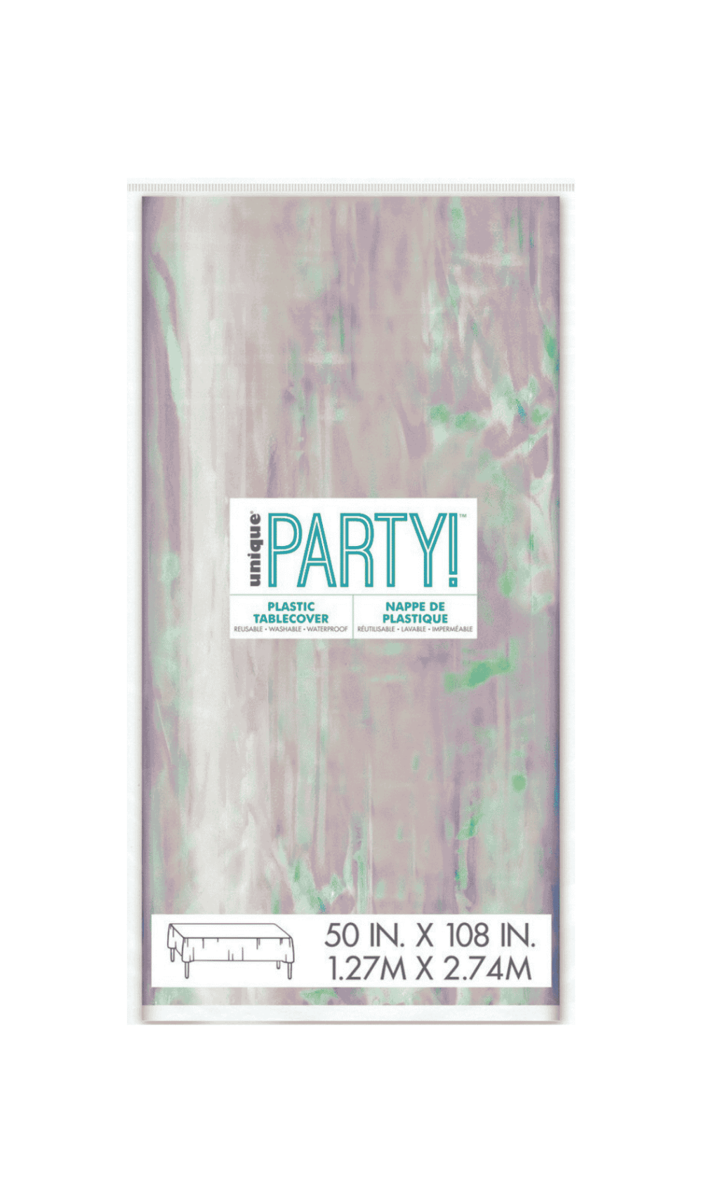 Table Cover Foil Rectangle iridescent