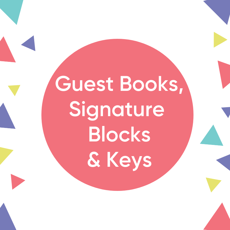 Guest Books, Signature Blocks, Keys
