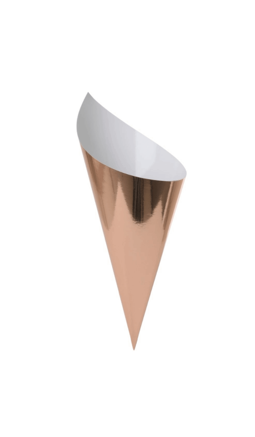 Snack Cones Paper Party Rose Gold Metallic