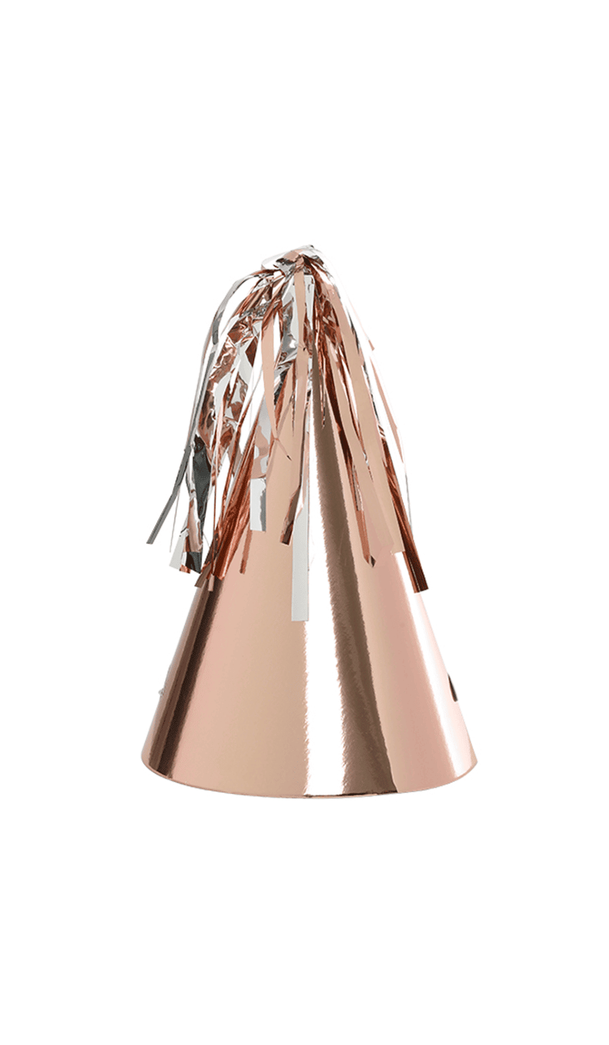 Party Hat with Tassel Topper in Rose Gold