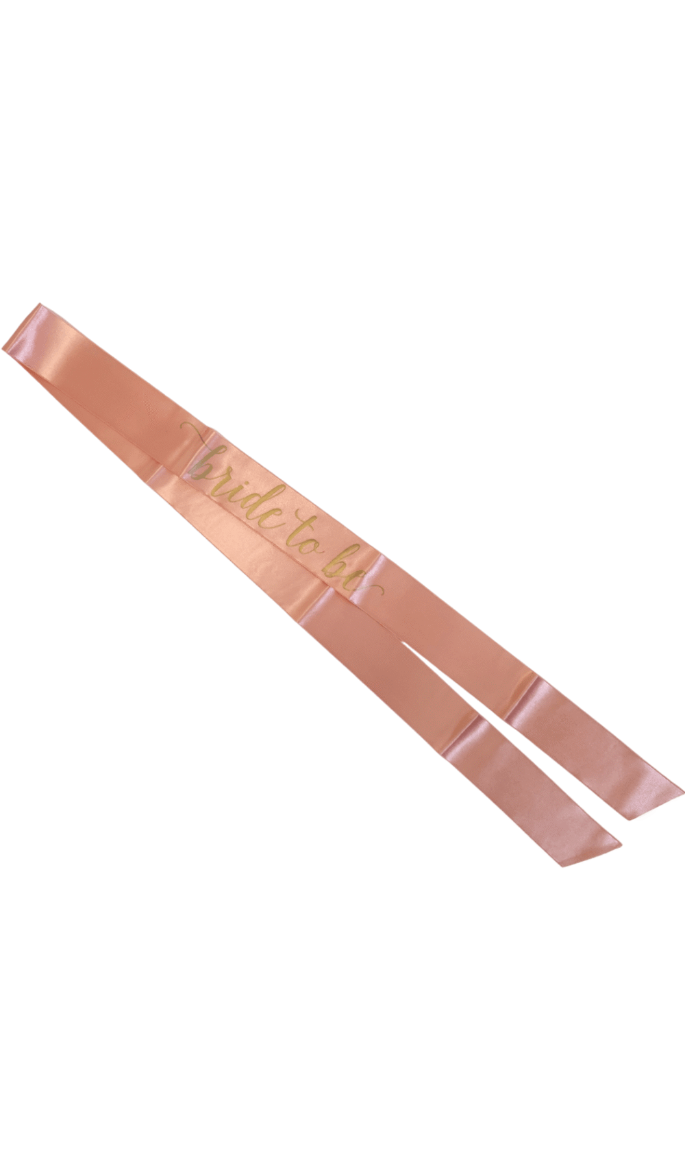Hens Party Sash Coral with Gold text Bride to Be