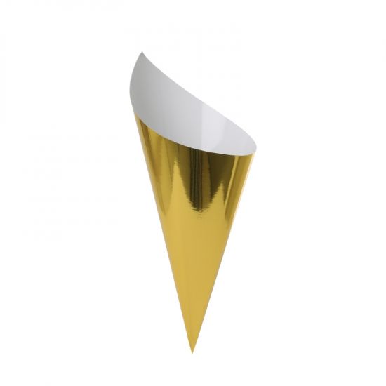 Gold Paper Snack Cone