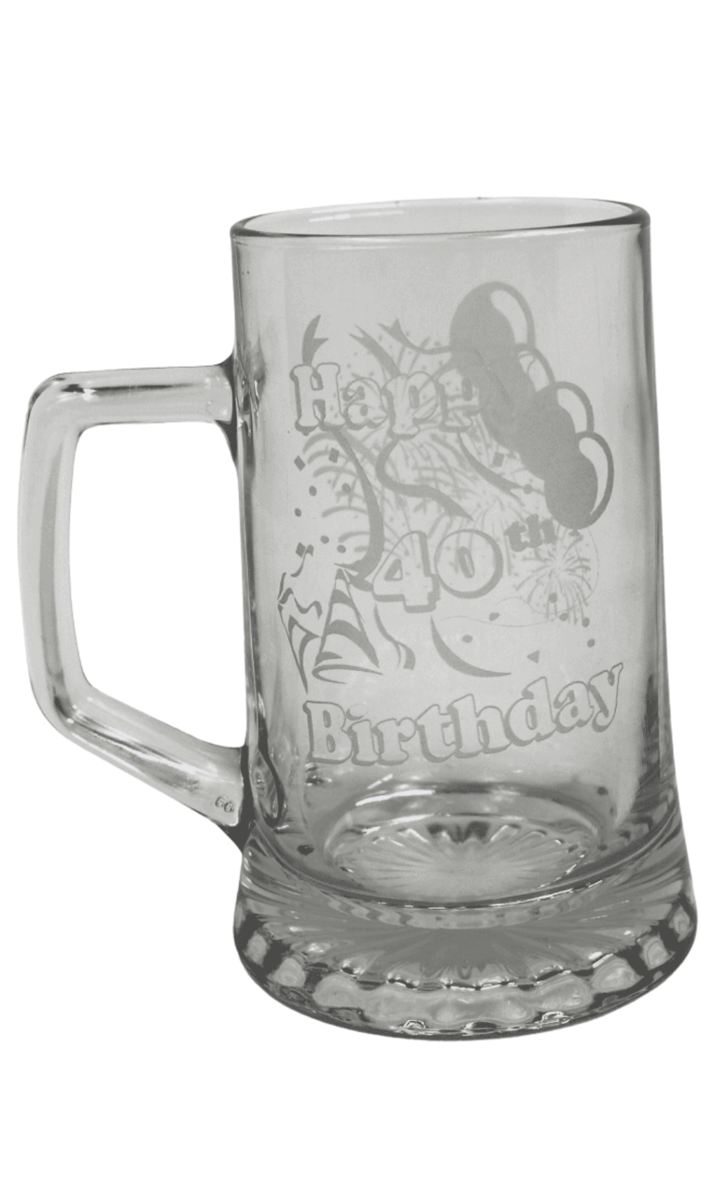 Glass Beer Stein 500ml Custom Engraved