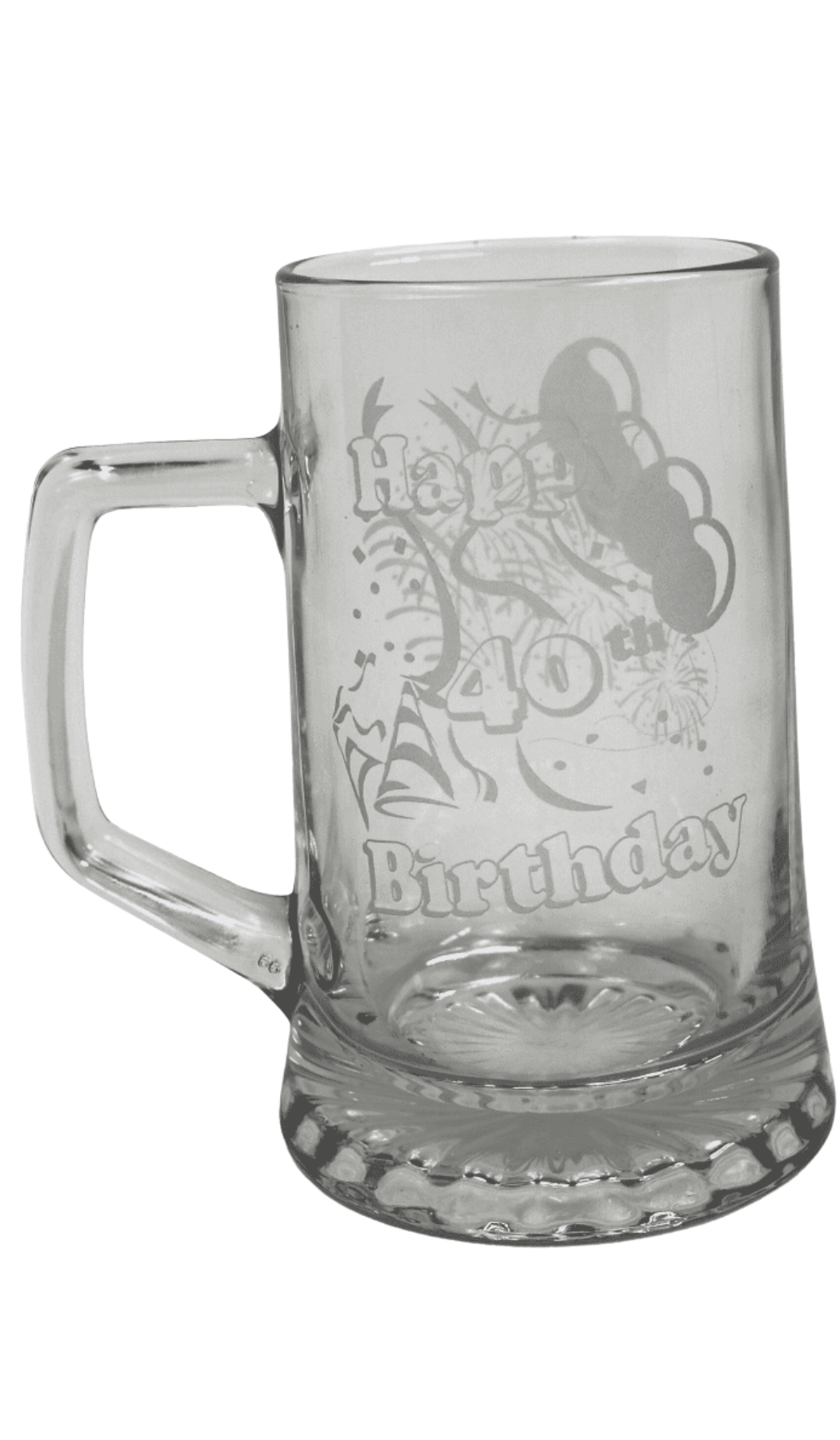 Glass Beer Stein 500ml Custom Engraved