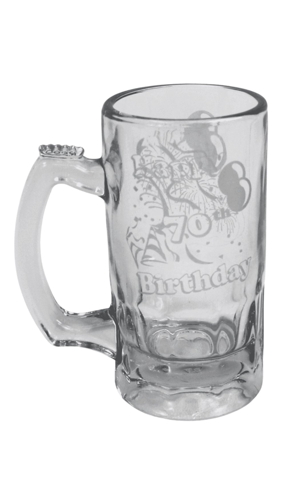 Glass Beer Stein Small Custom Engraved