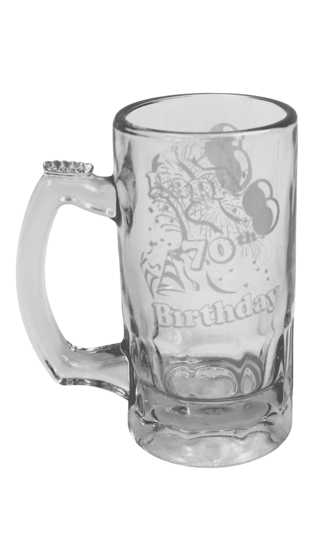 Glass Beer Stein Small Custom Engraved
