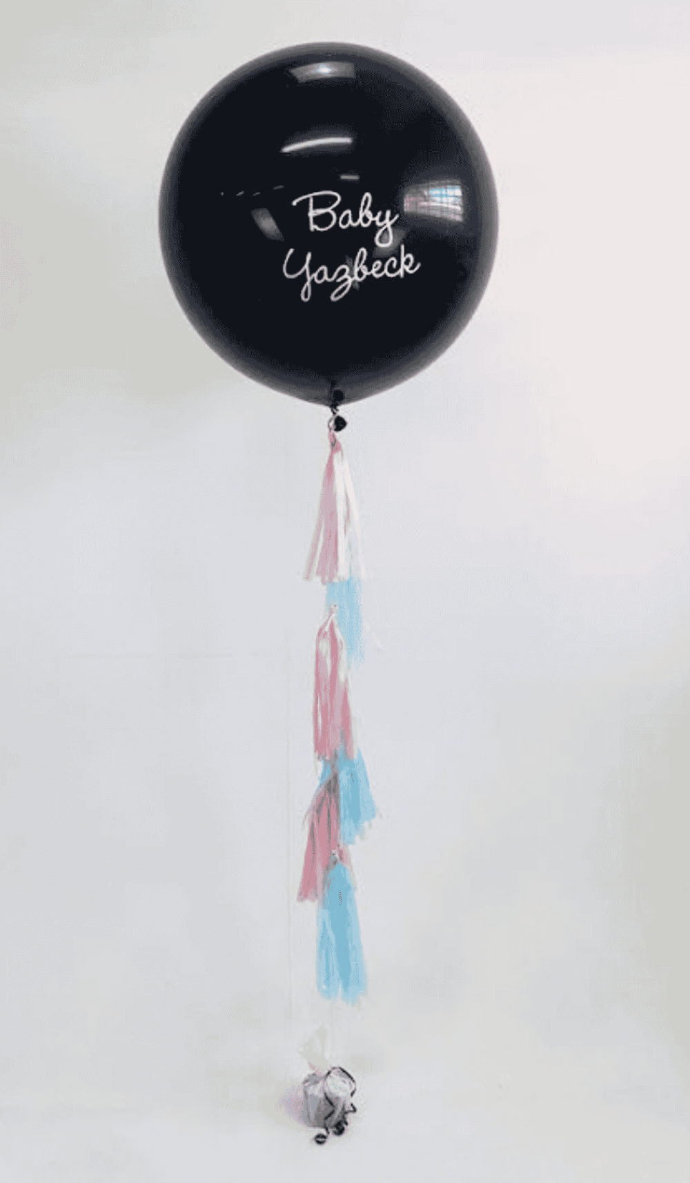 Baby Gender Reveal Custom Lettering Decal Full Length Tassels