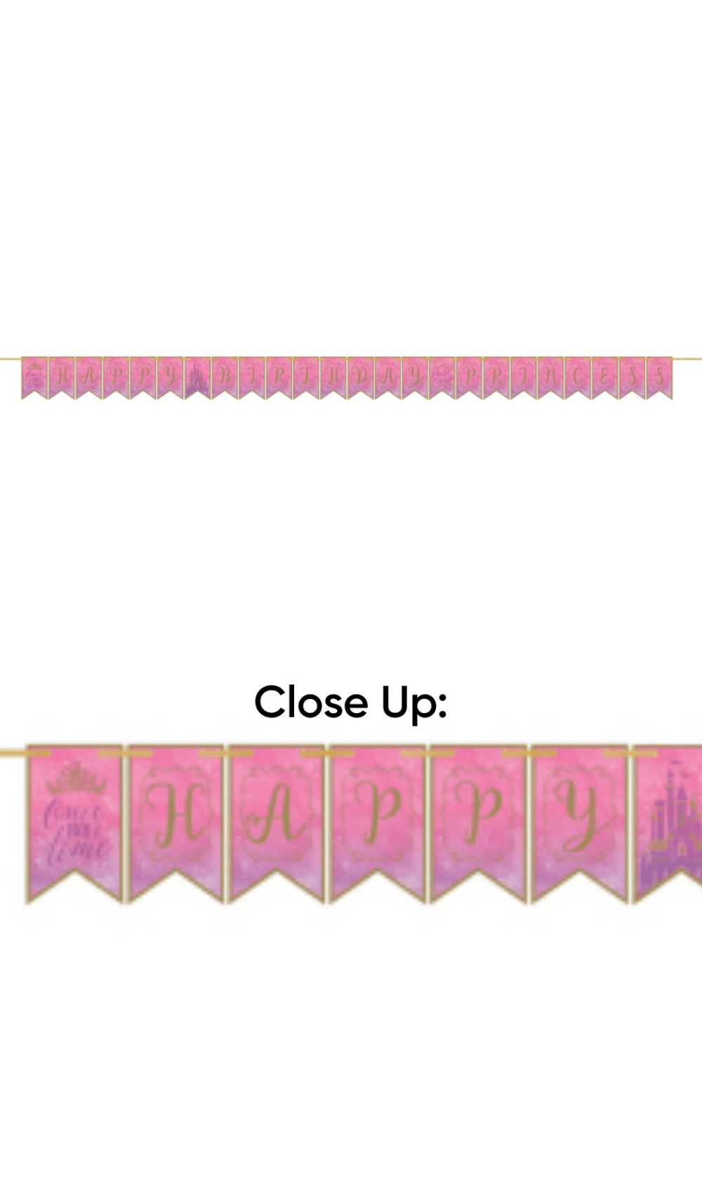 Disney Princess Pennant Party Banner Happy Birthday