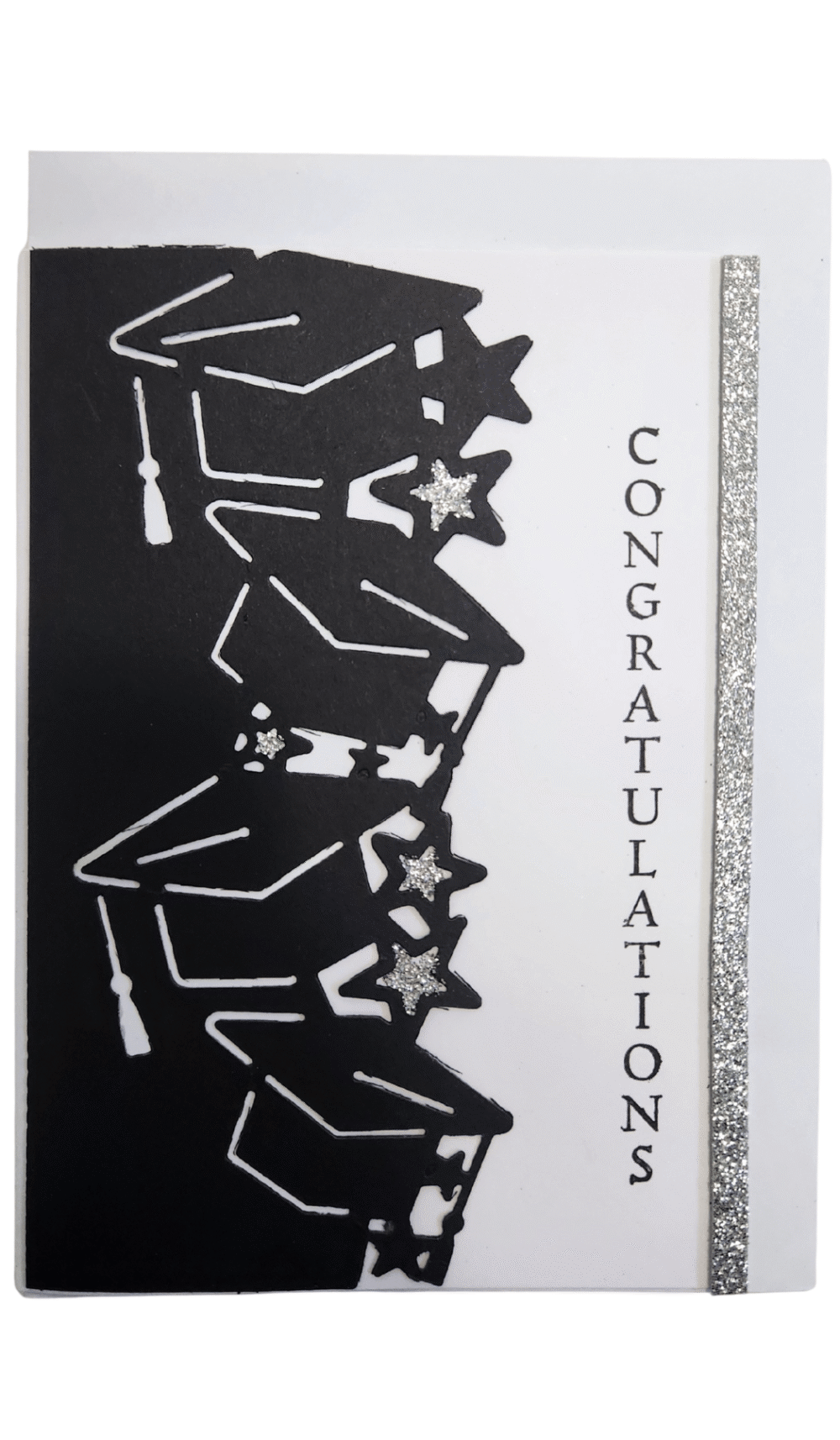 Congratulations Graduation Caps Stars Card