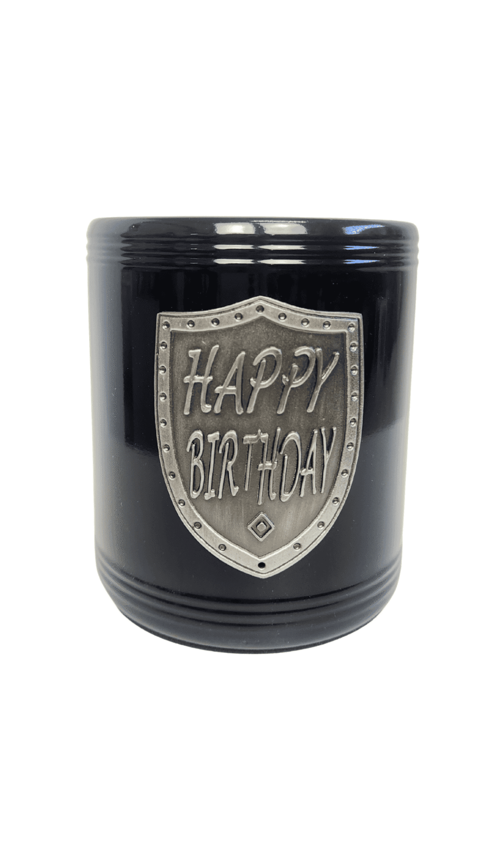 Stubby Holder Can Cooler Black Happy Birthday Engravable
