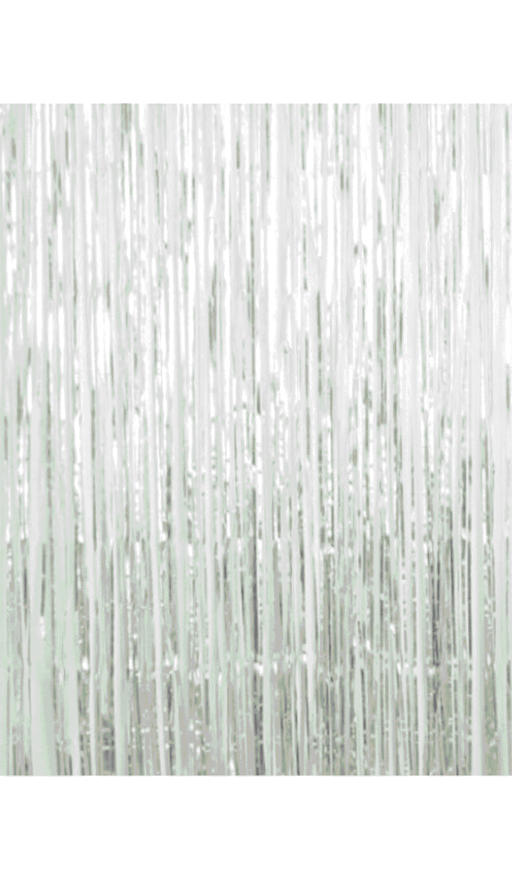 Foil Door Curtain Party Decoration Metallic Chrome Satin Silver