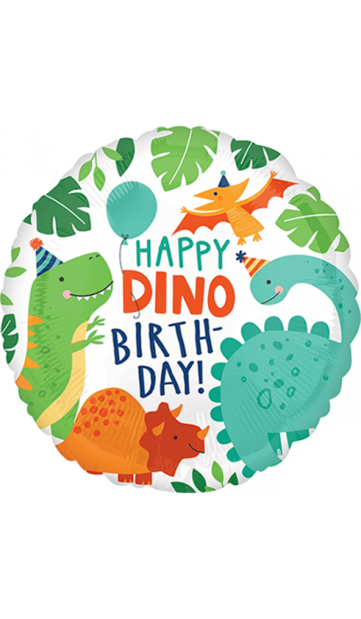 Happy Dino Birthday Foil Balloon
