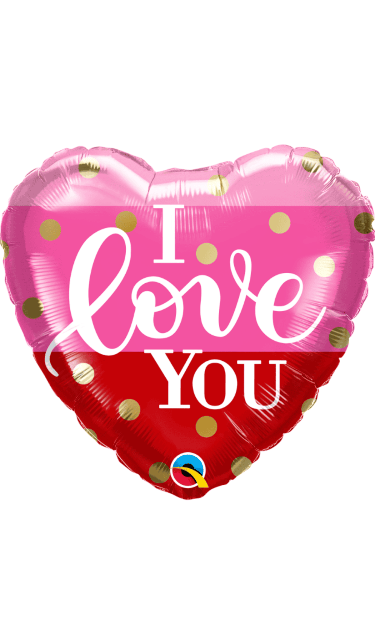 I Love You Gold Dots Foil Balloon