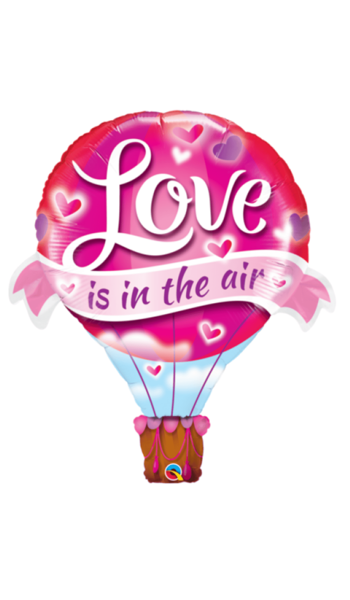 love is in the air hot air balloon foil shape valentines day
