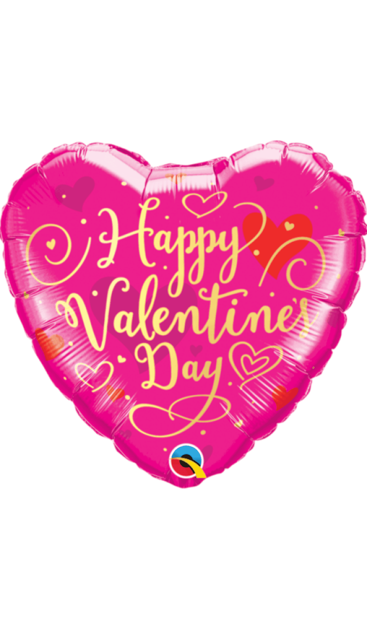 Valentines day foil balloon heart pink