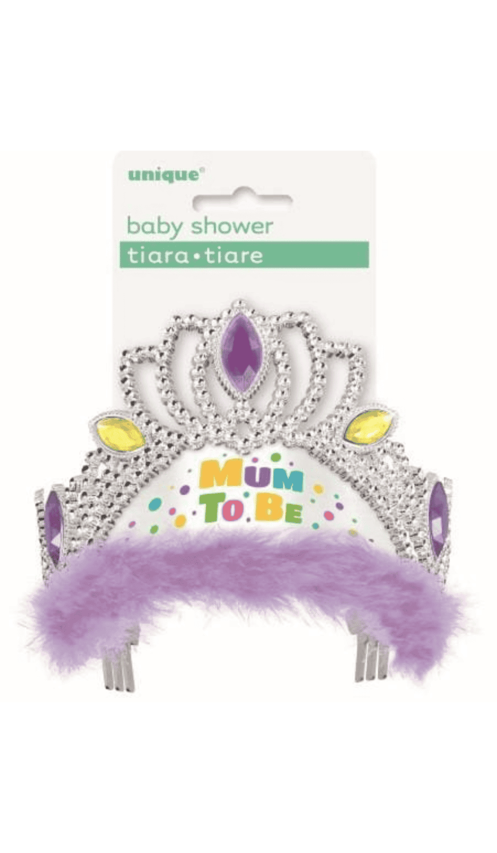 Mum To Be Tiara Headband Purple Crown