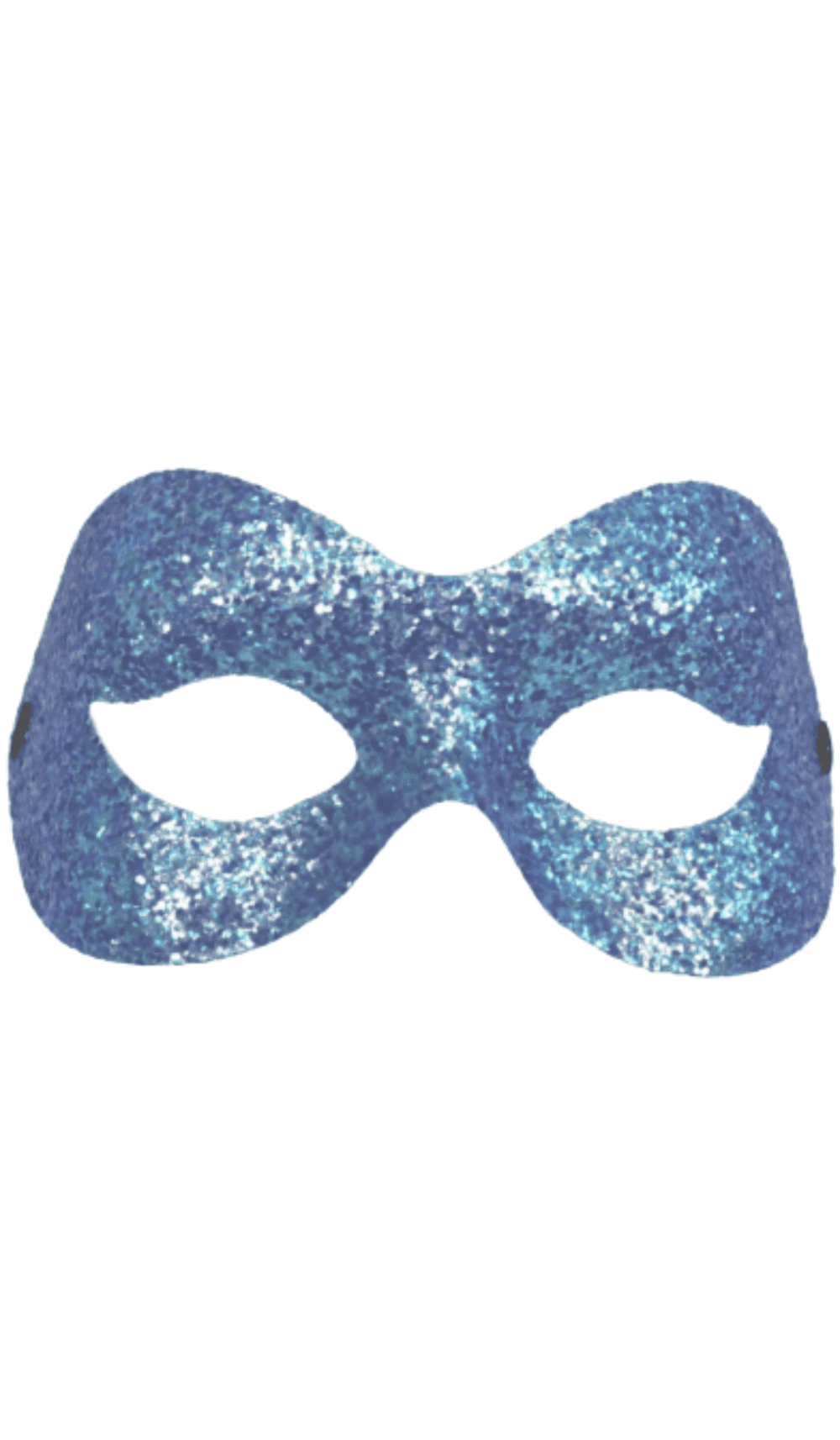 blue glitter eye mask with elastic strap