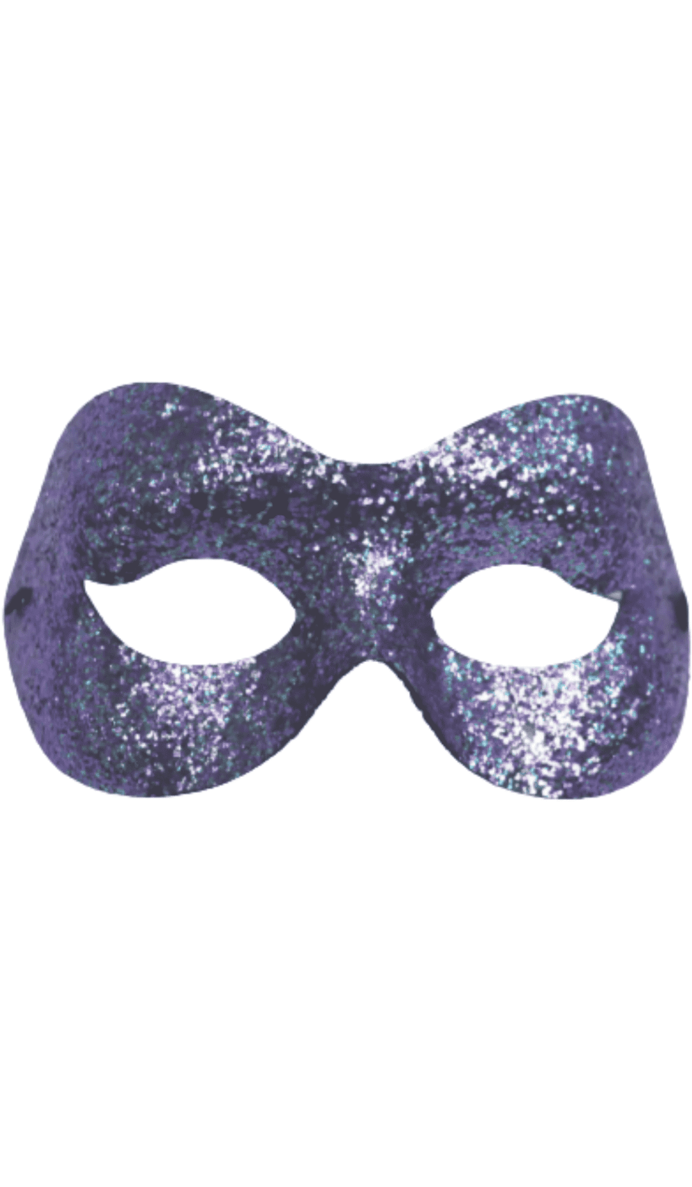 purple glitter eye mask with elastic strap