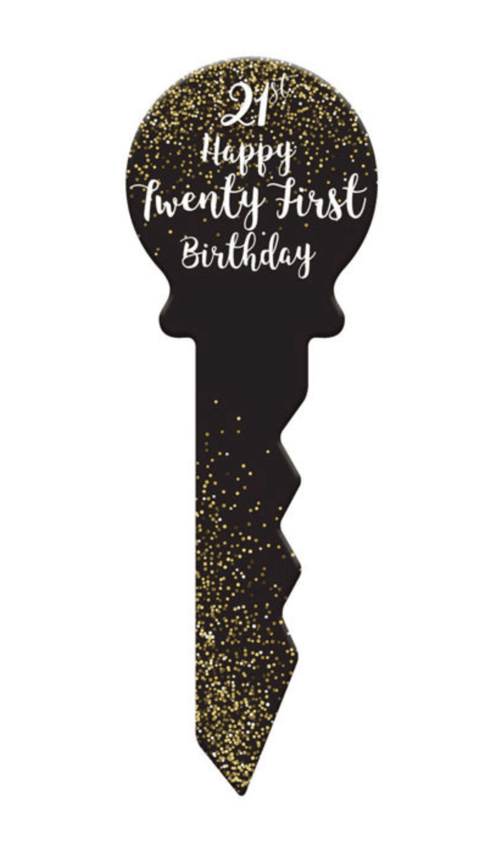 Signature Key Black Gold 21st Birthday Keepsake