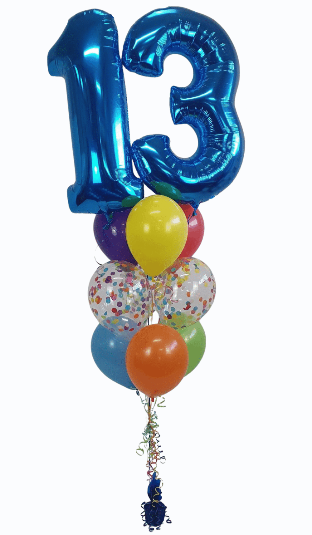 Luxury Bouquet Large foil number helium balloons confetti birthday