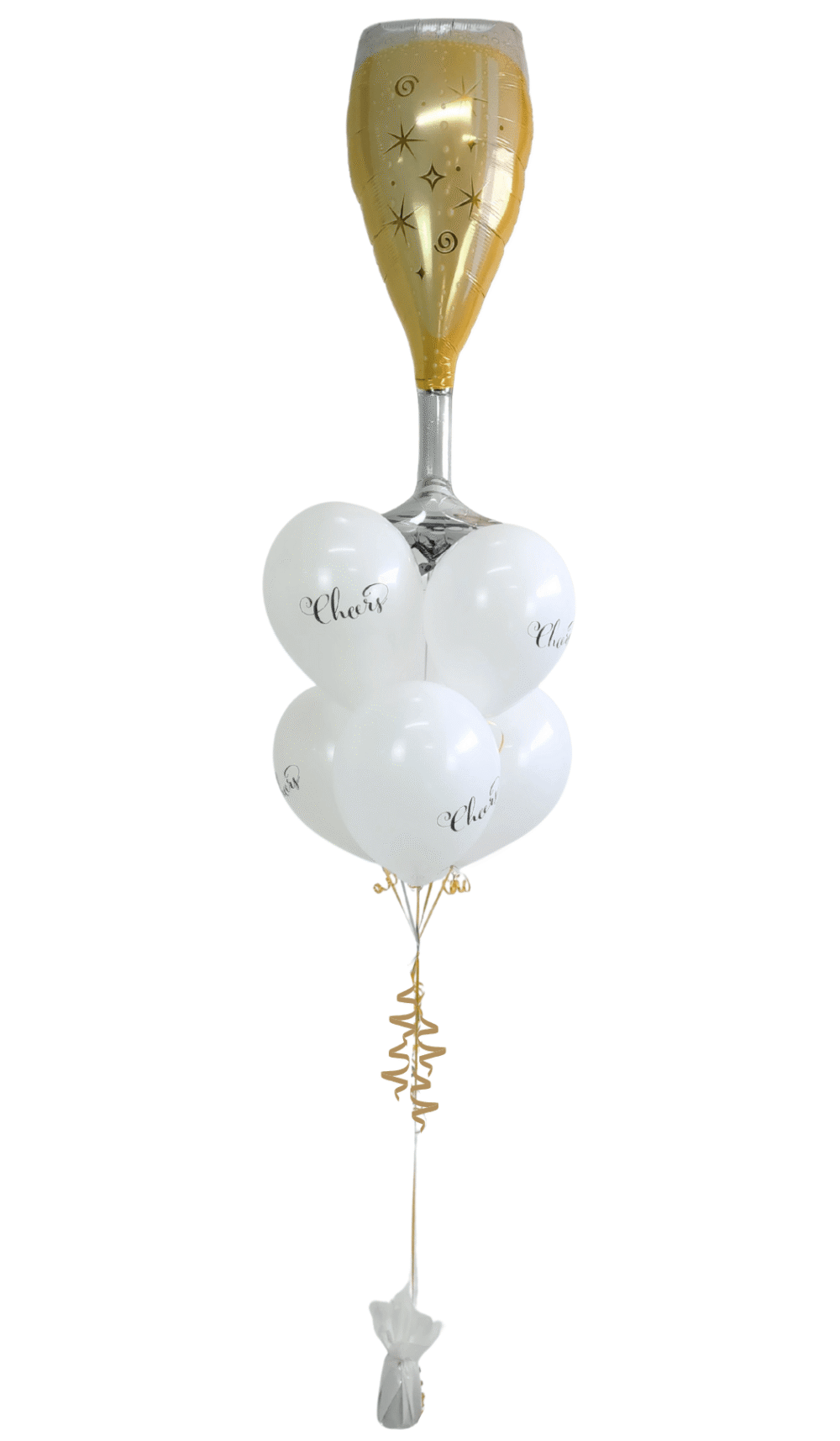 Champagne Cheers Congratulations helium balloon Bouquet
