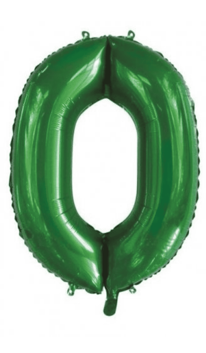 Foil Balloon Number Green Zero