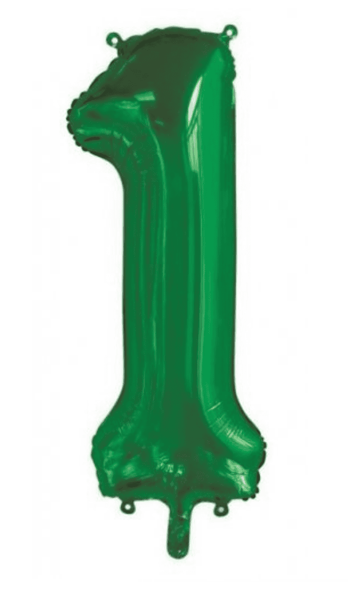 Foil Balloon Large Number One Green