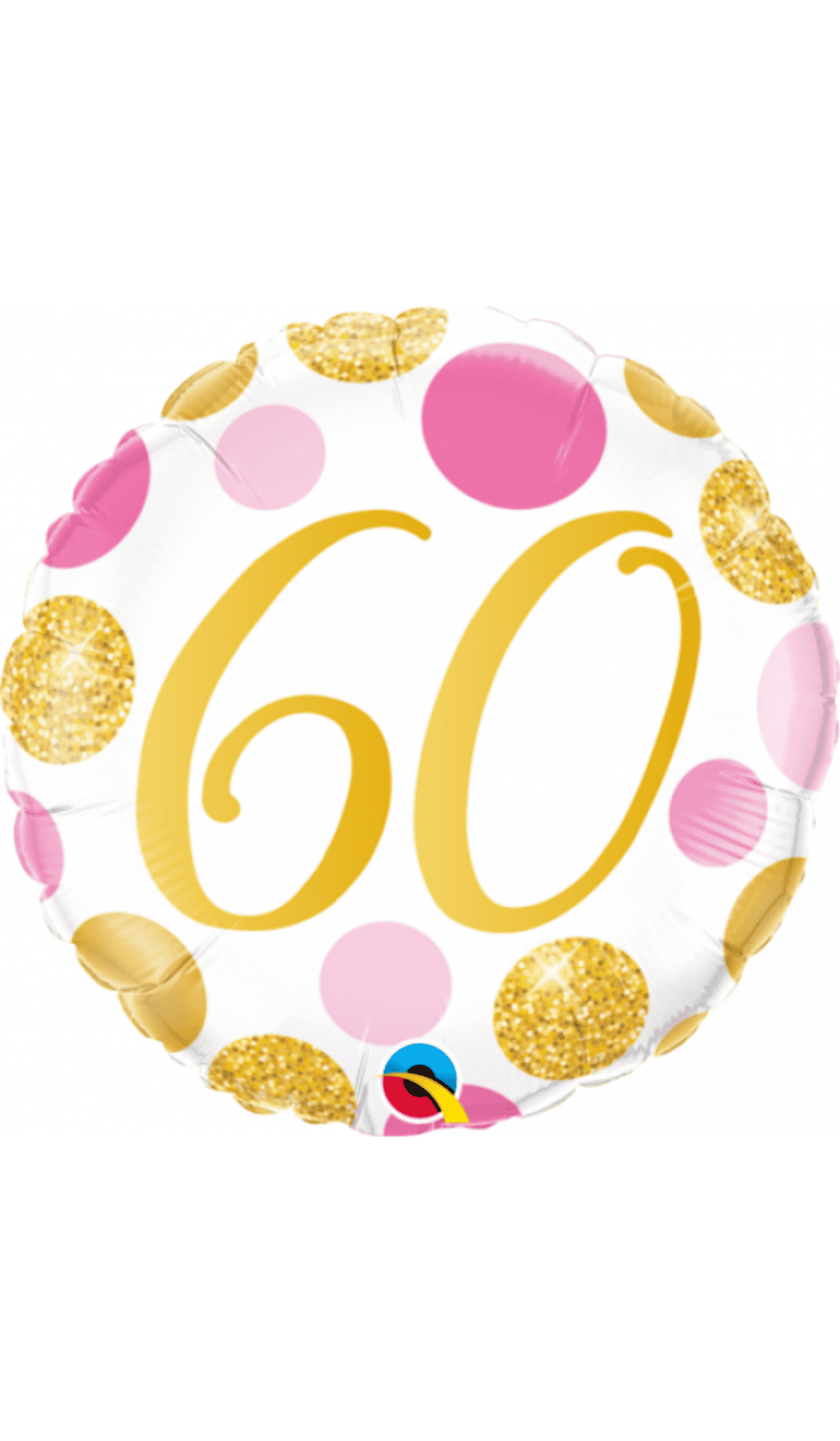 60 Pink Gold Dots Foil Balloon