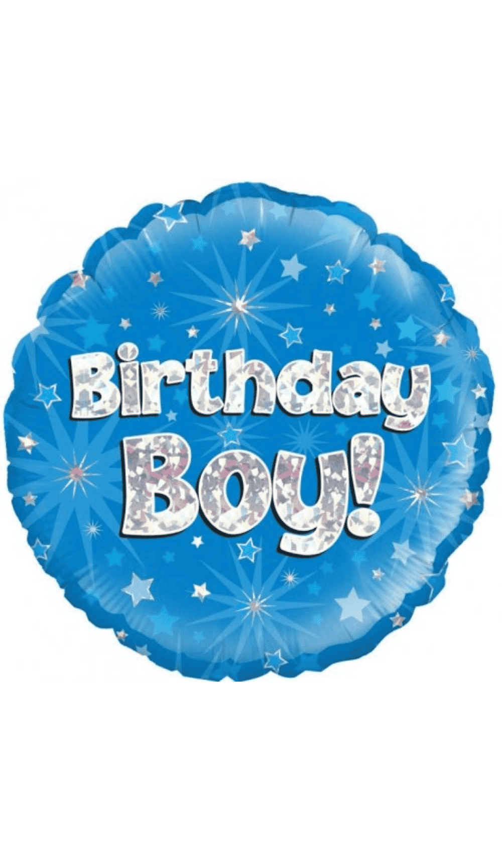 Birthday Girl blue silver foil balloon round