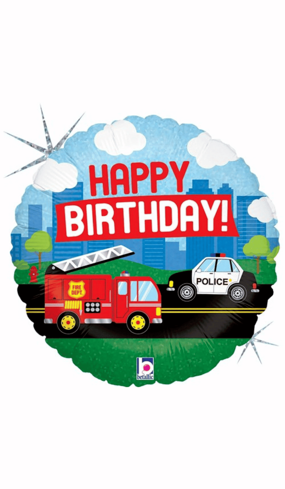 Fire Truck Engine Foil Balloon
