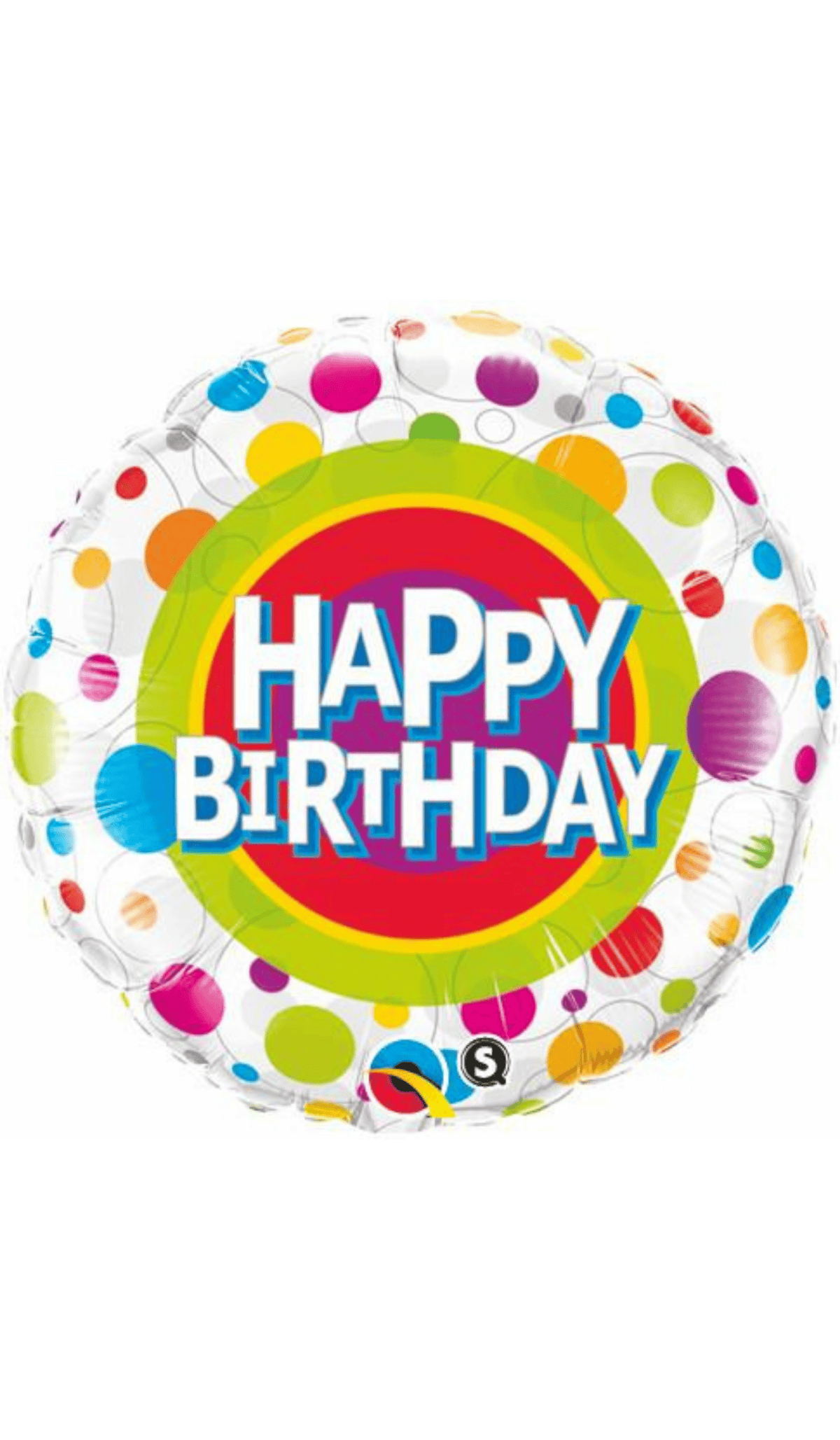 Happy Birthday Dots Foil Balloon