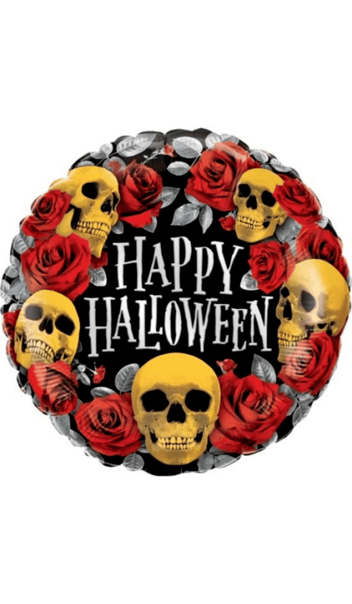 Happy Halloween Skulls Foil Balloon