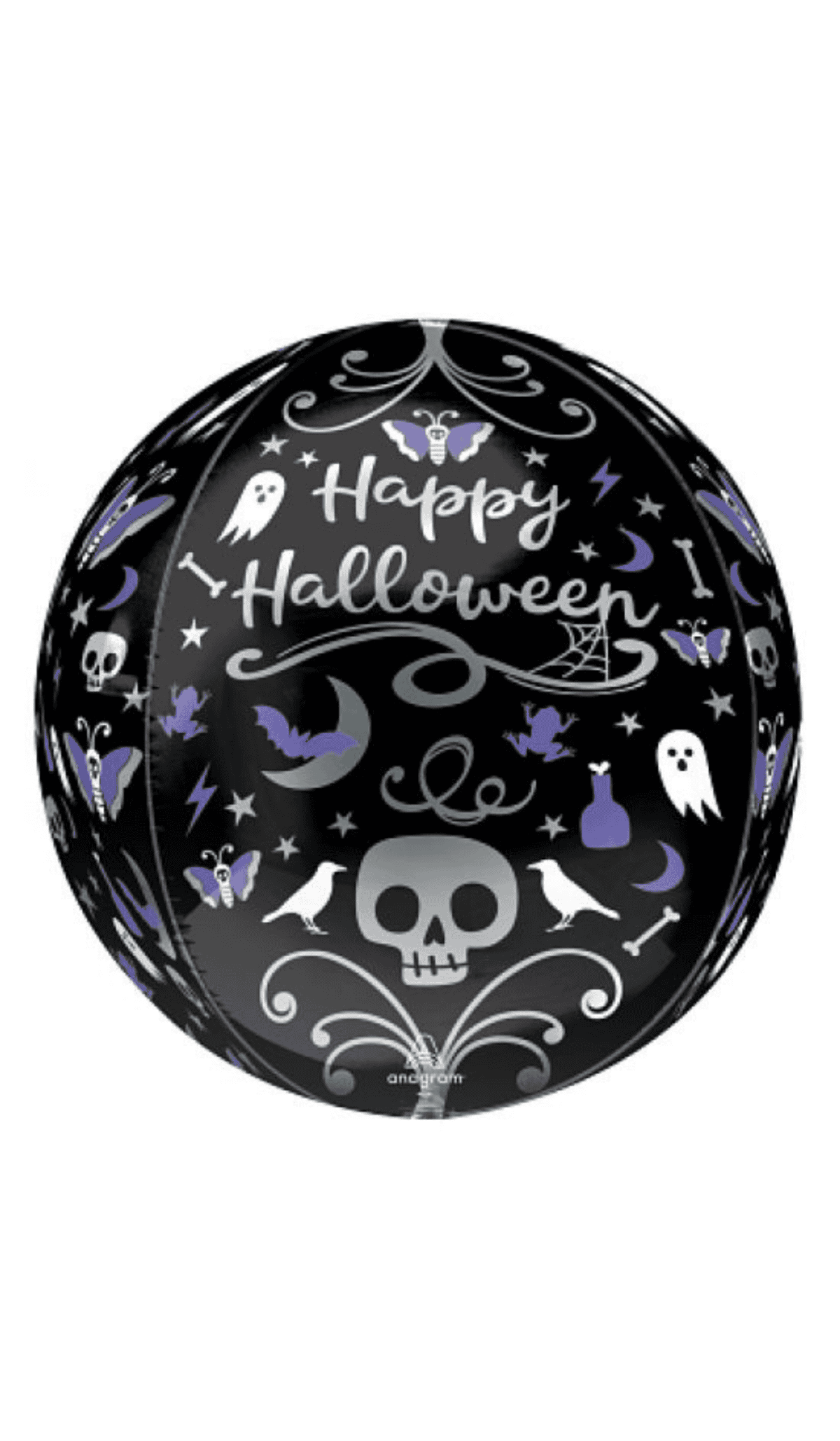 Moonlight Halloween Foil Orbz Balloon