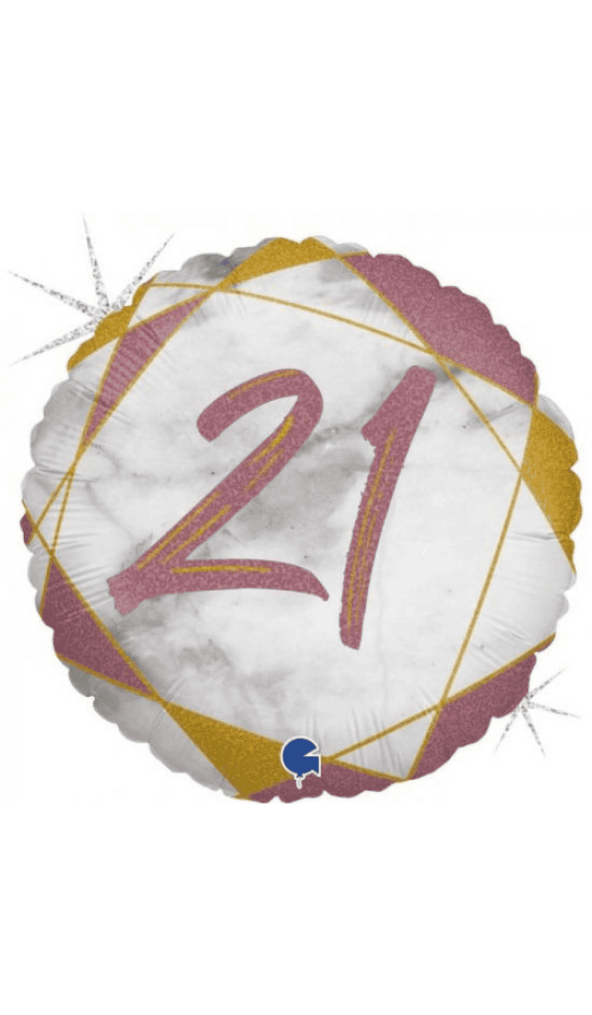 21 Pink Gold Foil Balloon