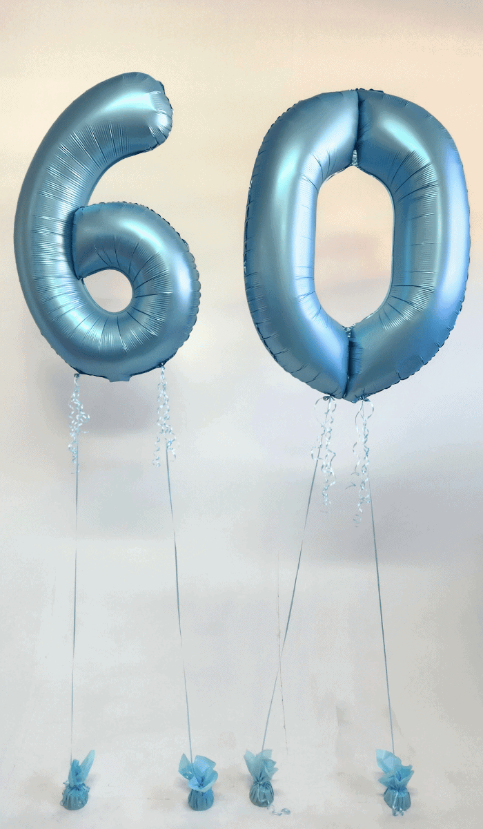 Foil Number Pastel Matte Blue