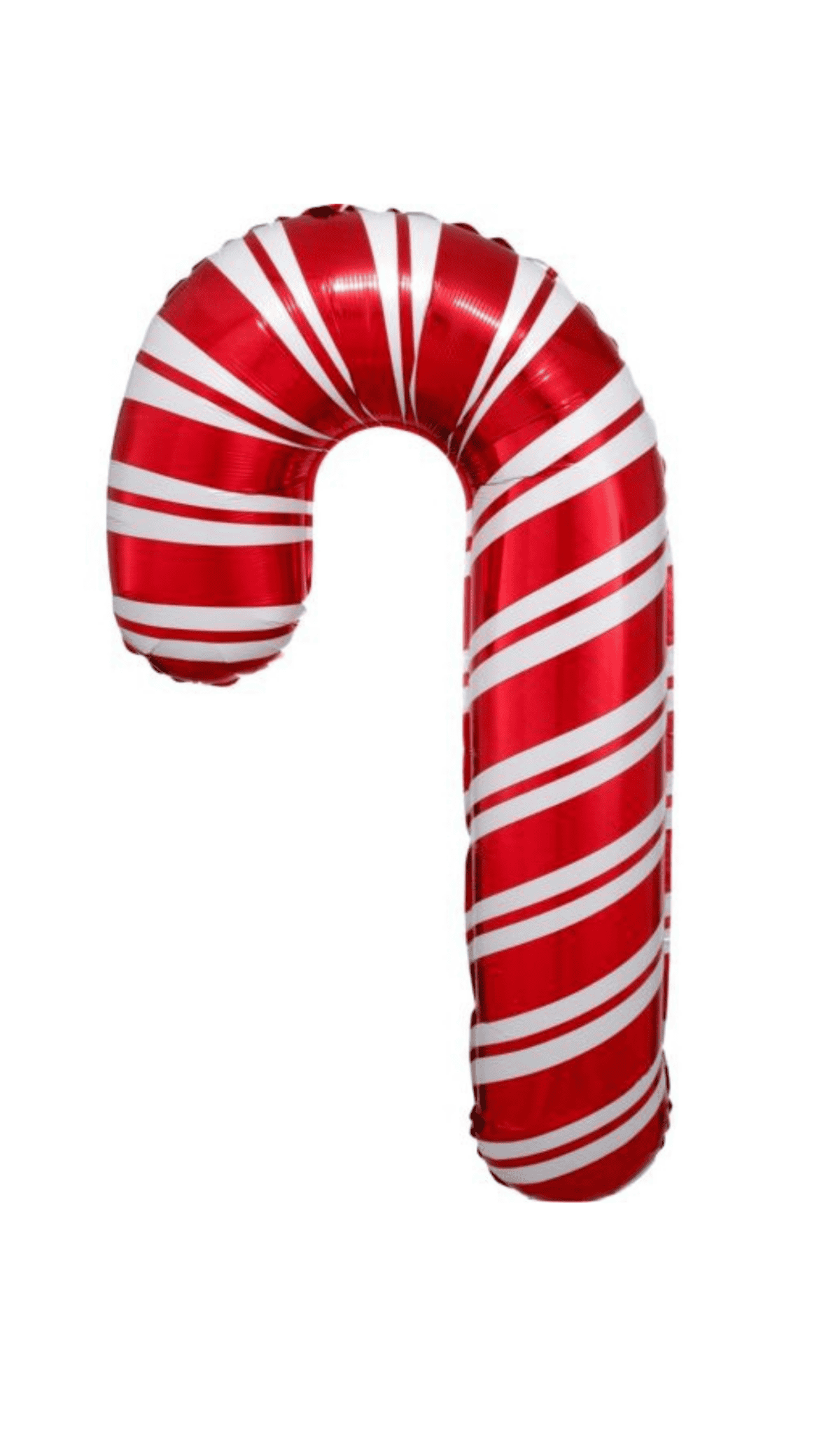 candy cane foil balloon shape red white