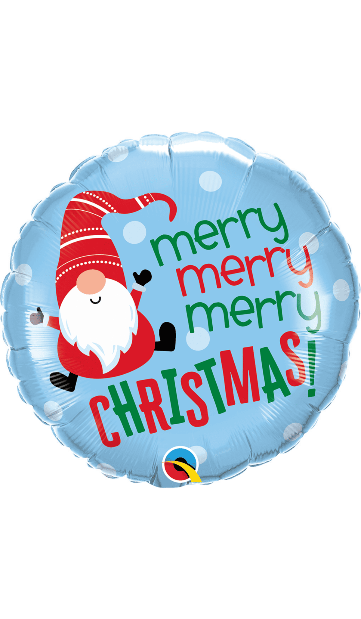 Merry Christmas Santa Gnome Foil balloon