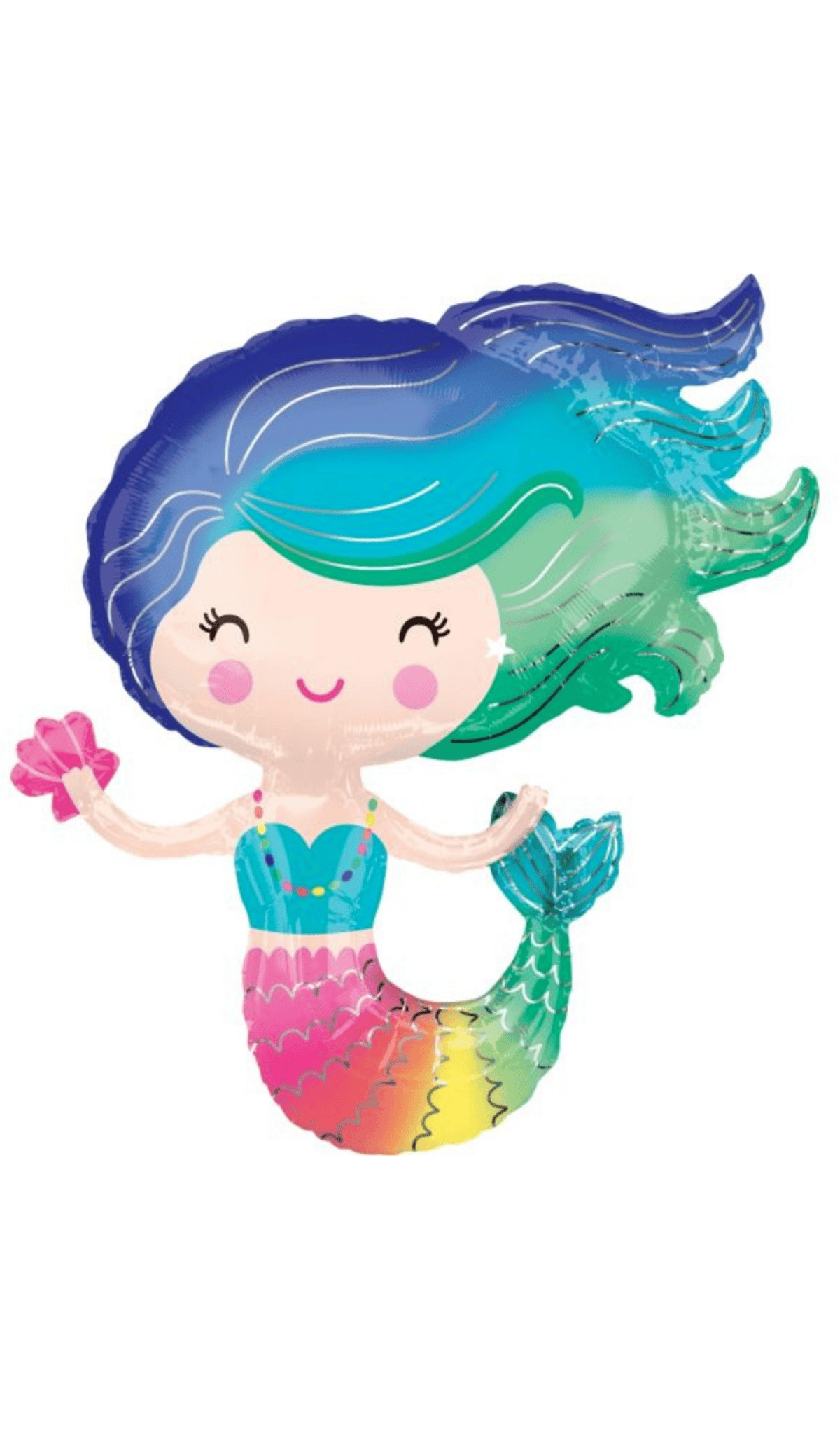 Mermaid Rainbow Supershape Foil Balloon