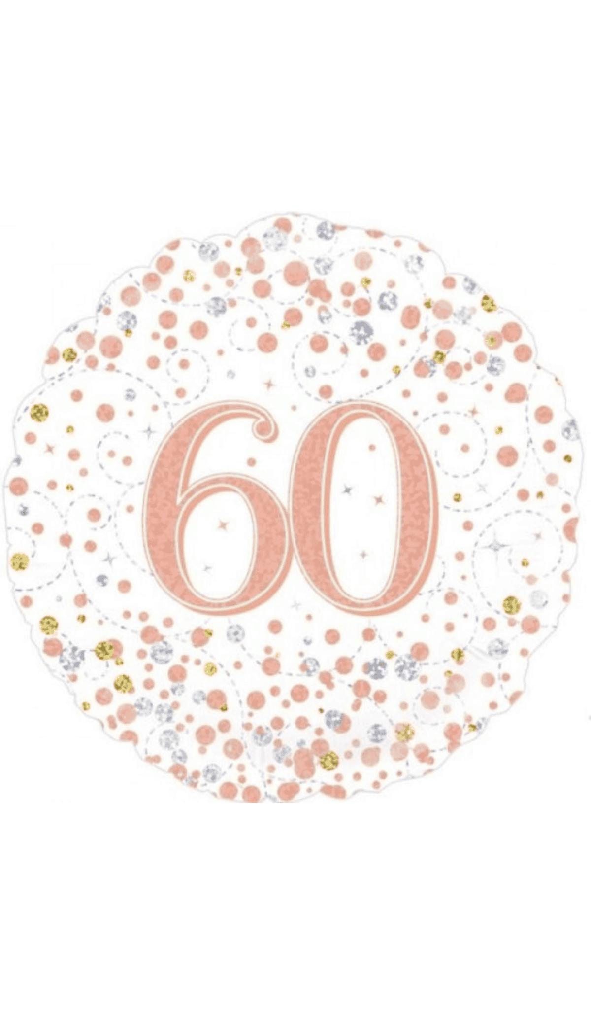 60th Birthday Rose Gold Foil Balloon