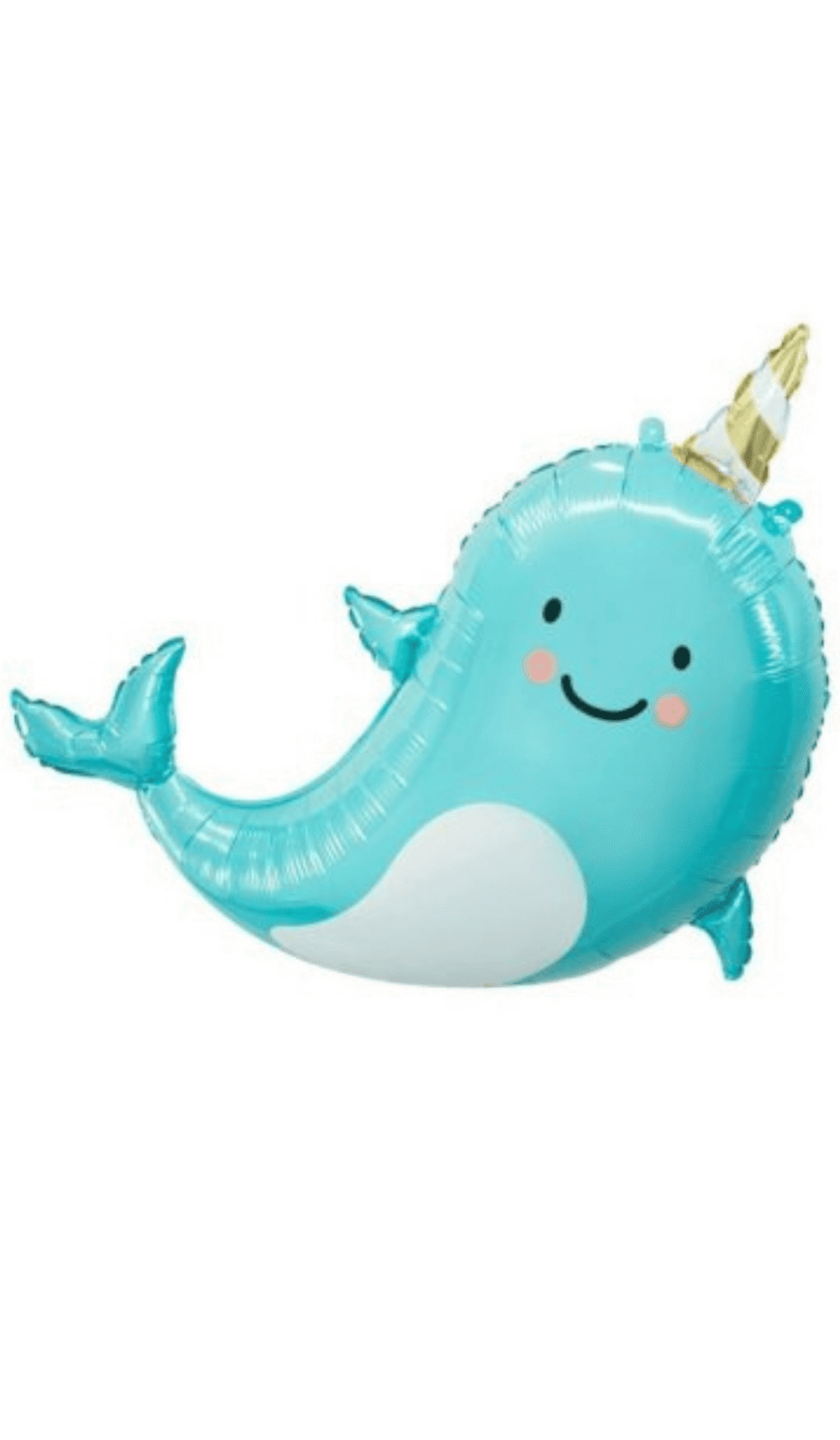 Narwhal shape foil balloon decrotex