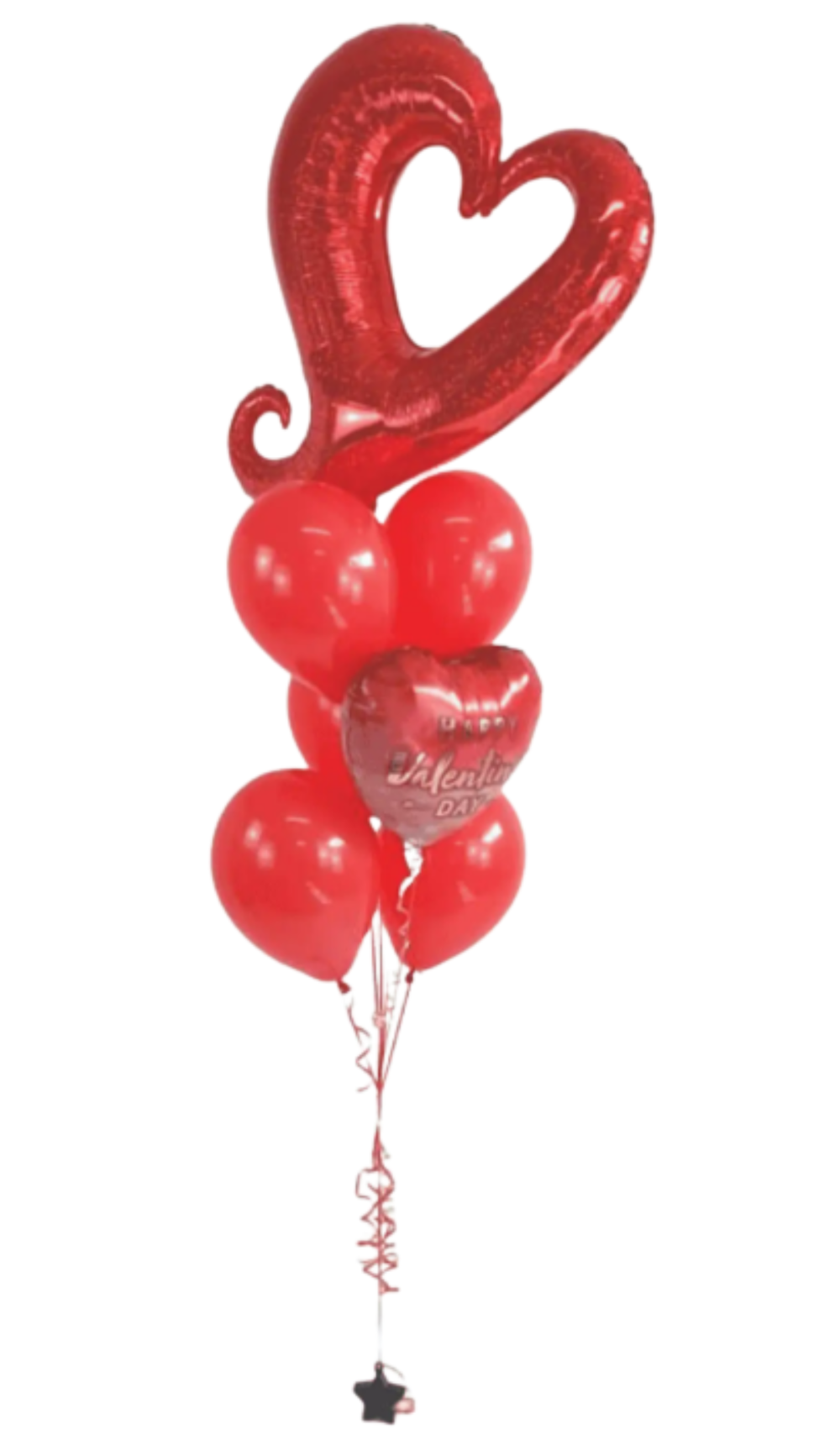 Open Heart Valentine’s Day helium filled balloon Bouquet