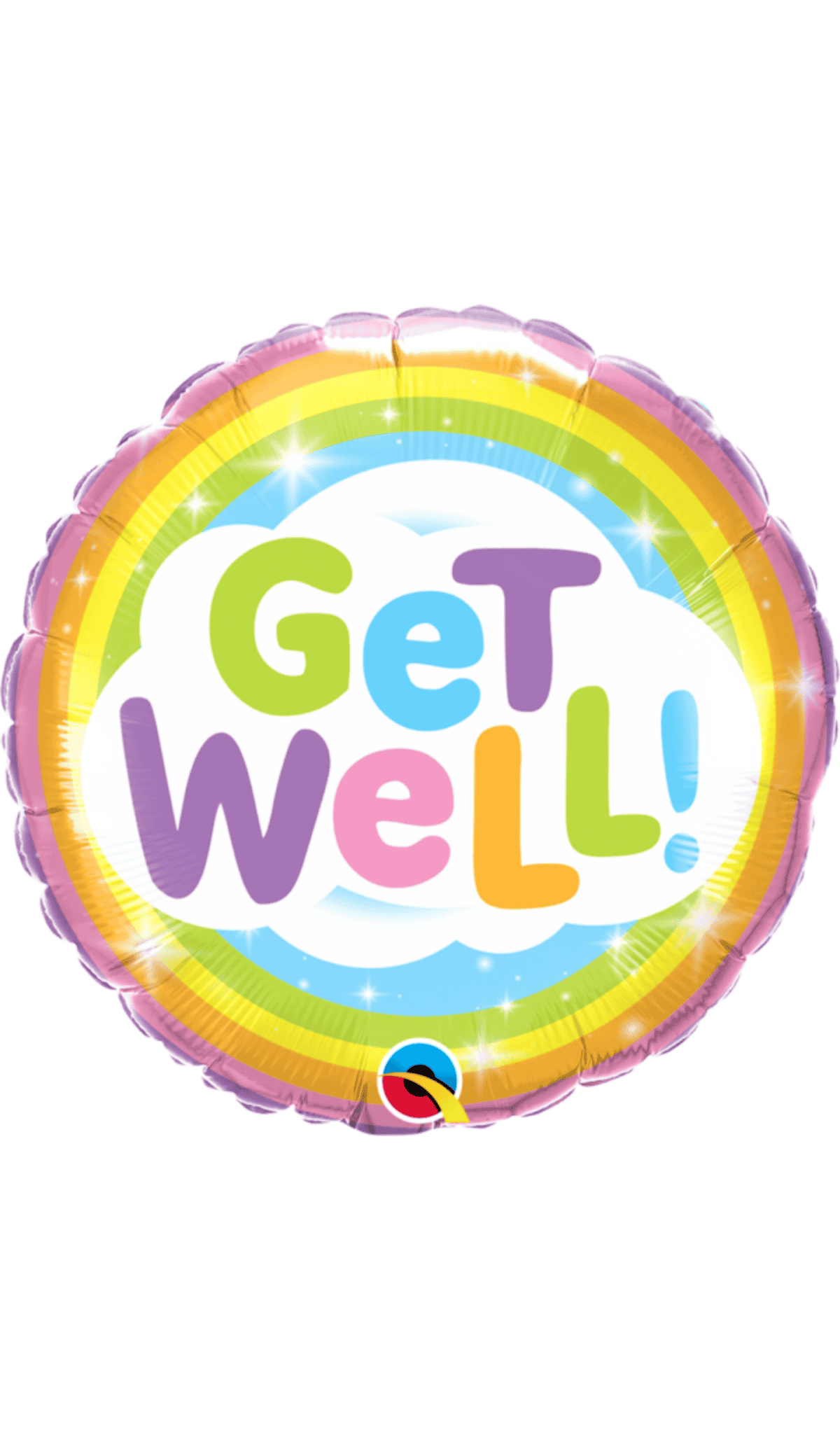 get well cloud rainbow foil balloon