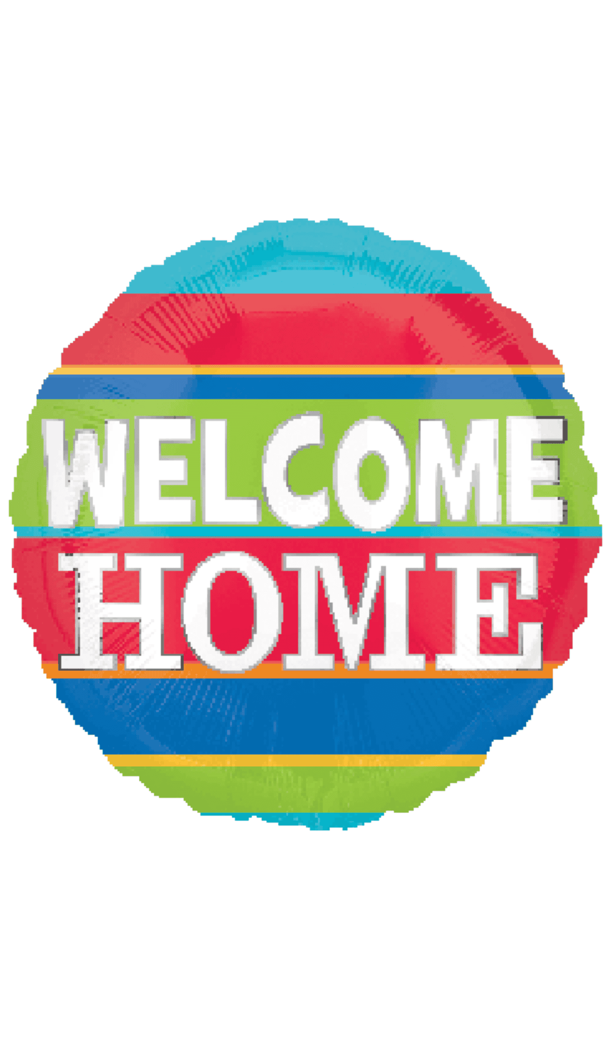 Welcome Home Stripes Foil Balloon
