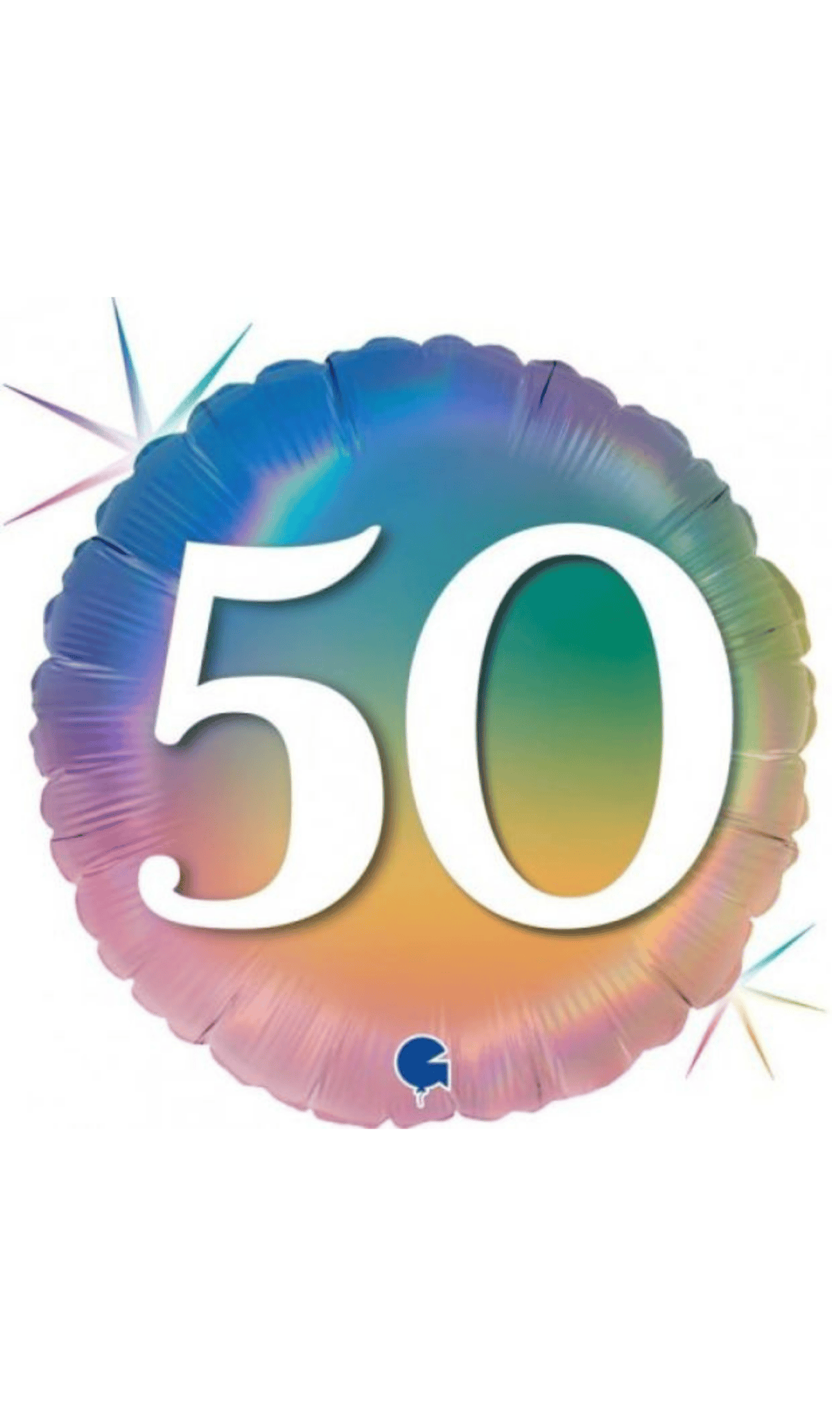 50th Birthday Pastel Rainbow Foil Balloon