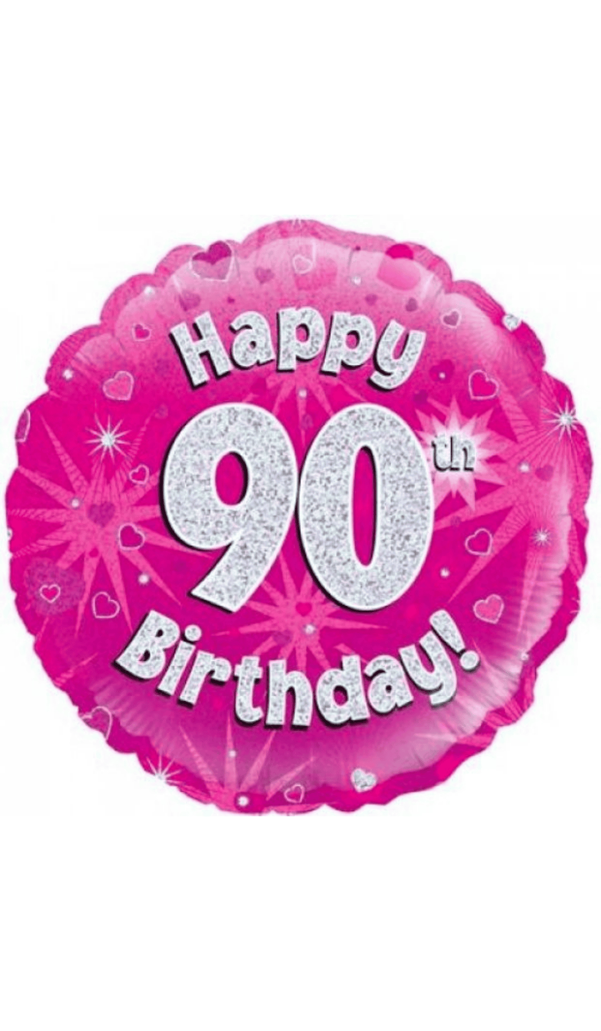 90th Birthday Pink Foil Balloon