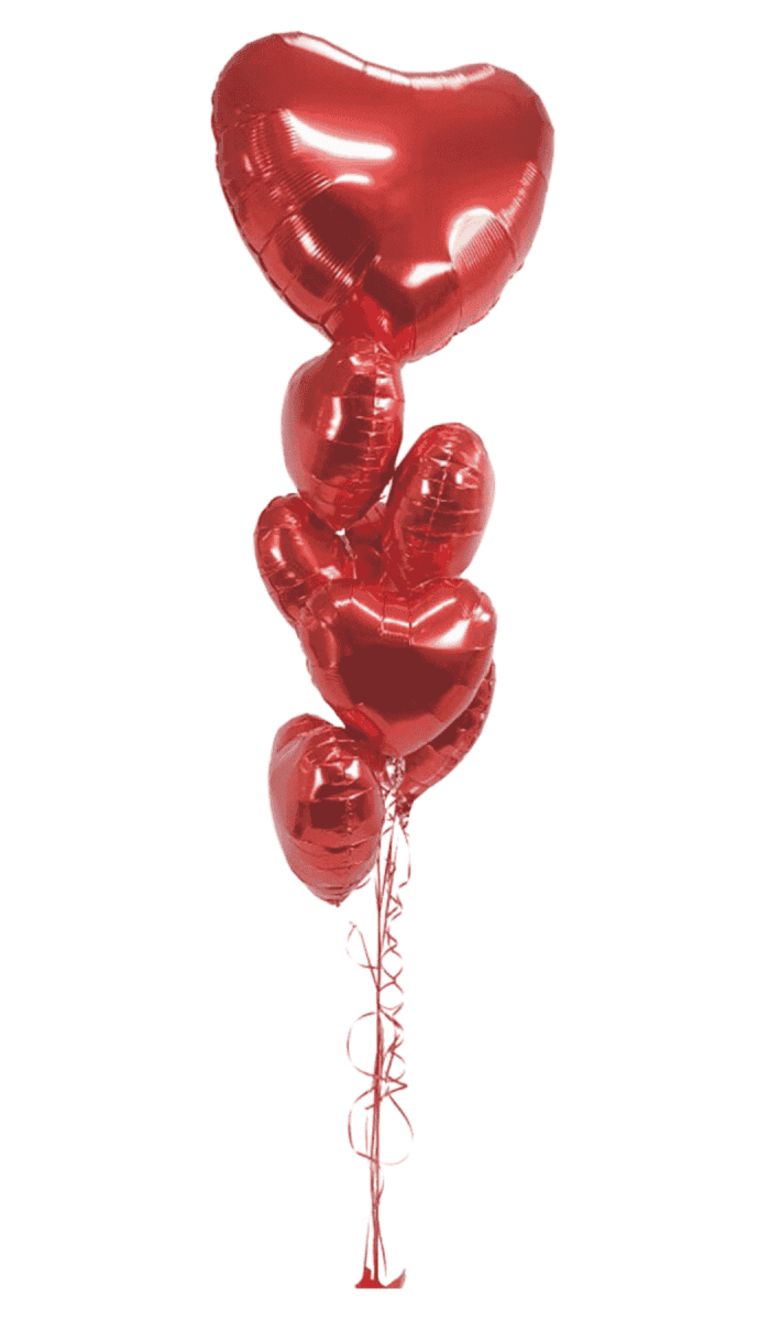 Classic Hearts Foil Balloon Bouquet