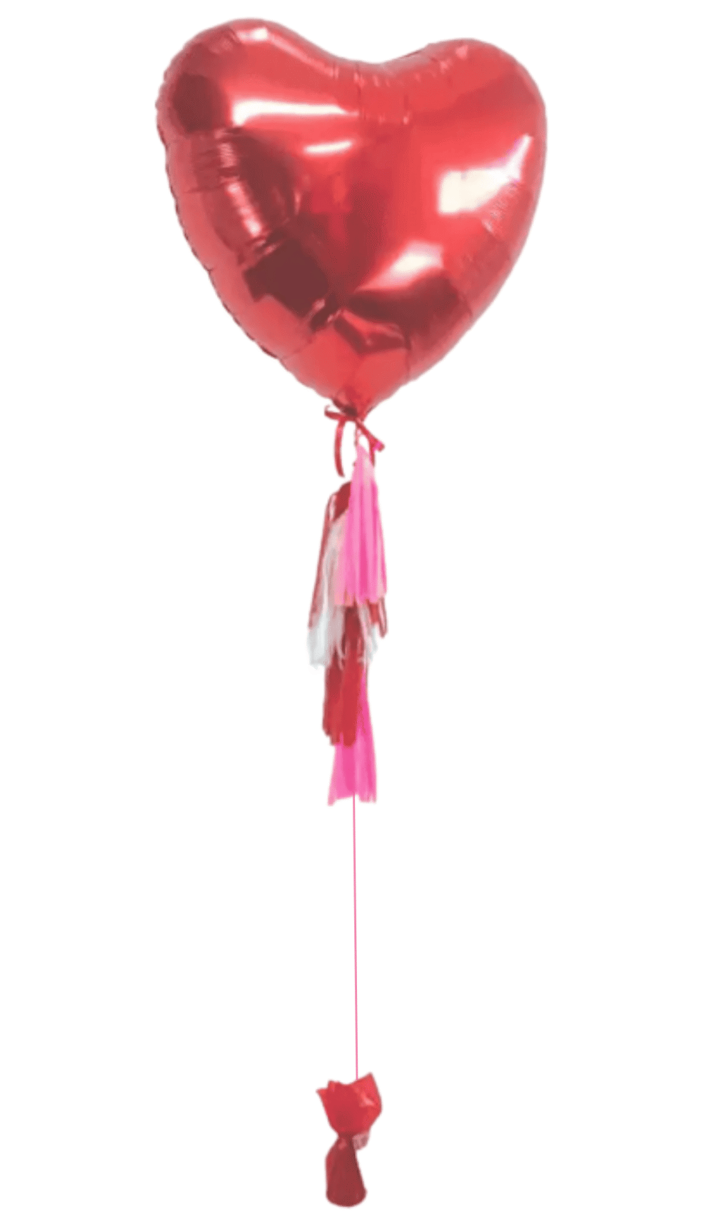 Jumbo Foil Heart Shape Balloon Red with tassels