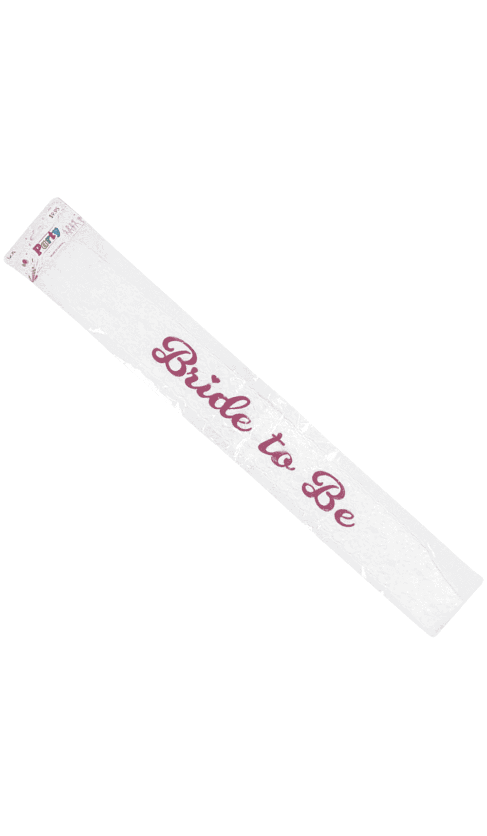 White Lace Bride to Be Sash Pink Text