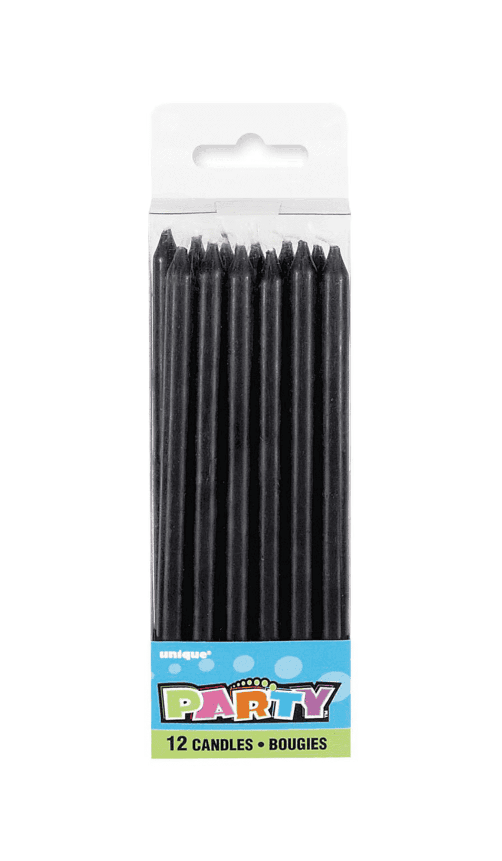 Slim Black Cake Candles