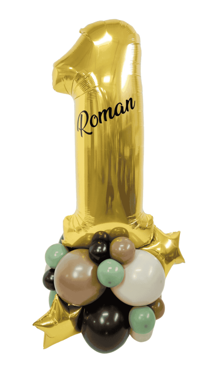 Organic Number Cluster Balloon Design